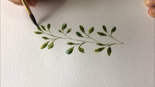 Easy Watercolor Leaves Tutorial for Beginners [upl. by Obeng445]