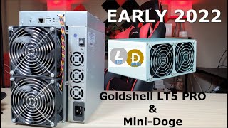 Goldshell LT5 Pro amp Mini Dogecoin Miner  How Well Are They Doing Today Early 2022 [upl. by Crescentia864]