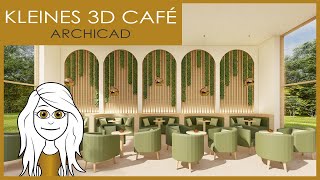 Kleines Café Interior Design in 30 Minuten  3D Grundriss  Möbel bauen ArchiCAD 26 Tutorial [upl. by Suicul]