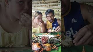 Piniritong alimango at igat mukbang Kasama si Misis Kilaw boykilaw food mukbang kinilaw [upl. by Nomde66]