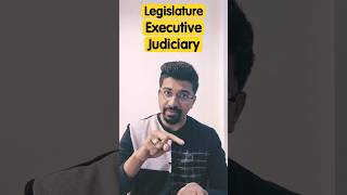 Legislature vs Executive vs Judiciary shorts polity indianpolity ias [upl. by Heeley]