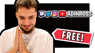 How to make Twitch social media overlay ADIN ROSS ISHOWSPEED [upl. by Ixel]