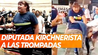 DIPUTADA KIRCHNERISTA A LAS PIÑAS Natalia Zaracho a los forcejeos en un partido de fútbol [upl. by Adnahsat690]