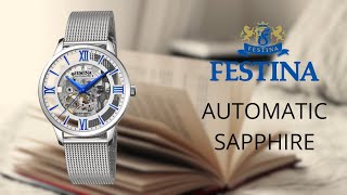 ІСПАНСЬКИЙ СКЕЛЕТОН Механічний годинник FESTINA AUTOMATIC SKELETON F205341  StyleTime [upl. by Borreri]