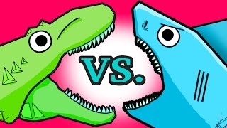 Team SHARK VS Team DINO 15 Shark Machine vs Dino Plane BEST OF [upl. by Ilecara854]