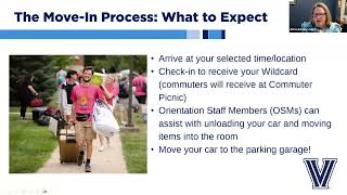 Villanova Family Webinar Series What to Expect During MoveIn Day and Opening Day of Orientation [upl. by Hultin]