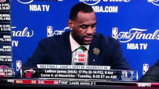 LeBron Shoots Down Reporters Question [upl. by Mccandless567]