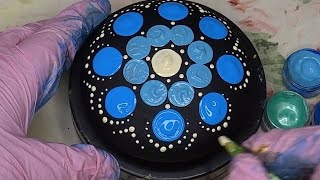 DIY How to Make a Mandala Stone  Painted Dotting Art  Satisfying Painting Rocks [upl. by Nila]