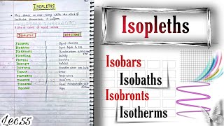 Isopleths  World Geography  Handwritten notes  Lec55  An Aspirant [upl. by Peppel]