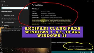 cara aktifasi ulang windows 10 [upl. by Hasila]