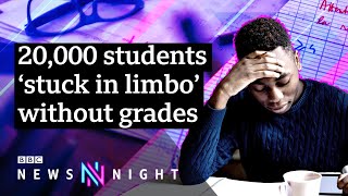 ALevel results row What happens to students without any grades  BBC Newsnight [upl. by Hadwin]