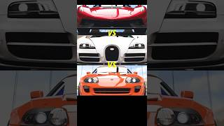 DRAG RACE 🔥 JESKO vs VEYRON vs SUPRA koenigsegg bugatti supramk4 shortsfeed [upl. by Milore]