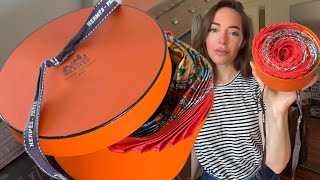 Hermes Pleated Scarf Tutorial [upl. by Ez]