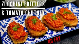 How To Make Easy Zucchini Fritters  Tomato Chutney  Must Try Recipe  Meghnas Food Magic [upl. by Gunzburg237]