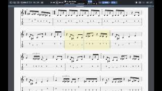 Chromazone Mike Stern Guitar animated tab 1 [upl. by Fiden]