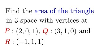 Find the area of a triangle given three points or vertices [upl. by Jourdan]