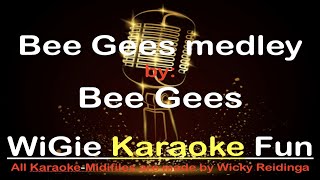 Backingtrack with lyrics Bee Gees karaokemedley  Bee Gees [upl. by Rabka]