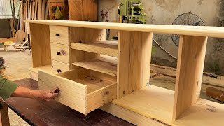 Ingenious Techniques DIY Woodworking Workers  Inspired Art Woodworking Thin 20mm Wooden Furniture [upl. by Eniac]