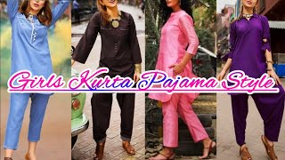 Punjabi Kurta Pajama Designs For Girls  Girls Kurta Pajama Style kurtapajamas  by Look Stylish [upl. by Katt]