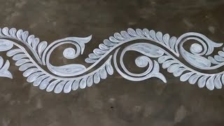 easy and simple alpona design for festivals  laxmi puja alpona designs  diwali rangoli designs [upl. by Leunamnauj]