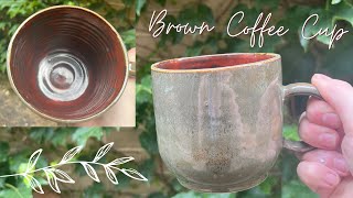 Creating a Coffee Cup with a Very Round Handle and Glazing the Interior Red  Pottery by Sara [upl. by Carroll88]