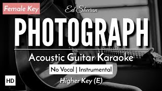 Photograph Karaoke Acoustic  Ed Sheeran HQ Audio [upl. by Atnuahc459]