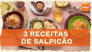 3 RECEITAS DE SALPICÃO aprenda a fazer acompanhamento clássico com frango bacalhau e repolho [upl. by Nicol]