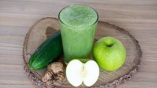 Jugo de manzana verde pepino y jengibre para subir las defensas 🍏🥒 Batido o jugo verde [upl. by Innad182]