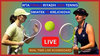 Iga Swiatek Vs Barbora Krejcikova LIVE Score UPDATE Womens Tennis 2024 WTA Finals Riyadh Nov 03 2024 [upl. by Pasho]