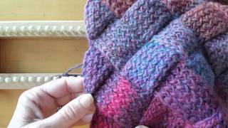 Entrelac on Knitting Loom part 4 [upl. by Marja]