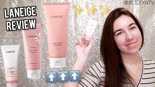 Laneige Moisturizing Cream Cleanser Face Wash Review  Laneige Deep Clean Cleanser Review [upl. by Kallick851]