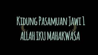 Kidung Pasamuwan Jawi 1 ALLAH MAHAKWASA [upl. by Lianna]