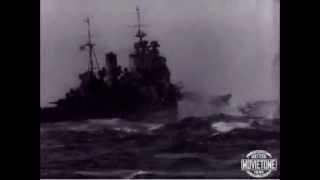 British Movietone News HMS Prince of Wales at sea Original Footage [upl. by Oiratno]