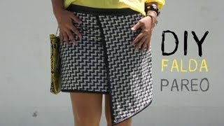 DIY Costura de falda pareo blanca y negra patron gratis [upl. by Etnauj318]