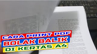 cara print bolak balik a5 pdf [upl. by Aratnahs534]