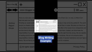 Blog Writing  Blog with Examples  Blog Writing Format writingskills viral trending shorts [upl. by Marvin]