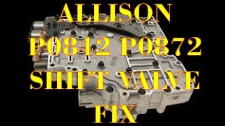 Duramax Allison P0842 P0872 stuck E shift valve fix [upl. by Ewens]