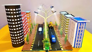 Street light working model for science project exhibition  Solar city project  Smart city model [upl. by Eneleh]