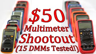 50 Multimeter Shootout  Part 8  15 DMMs Compared  Measurments  0075 [upl. by Iinden]