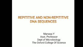 Repetitive and non repetitive DNA sequences [upl. by Esch756]