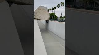 Levitated Mass artwork by Michael Heizer 2012 Outside of LACMA [upl. by Nathanil]