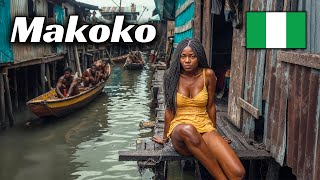 Life In A Floating Slum In Africa  MAKOKO [upl. by Deyes189]