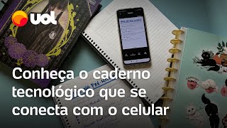 Caderno tecnológico Tilibra Connect permite criar fichas e revisar matéria pelo celular veja review [upl. by Odille233]