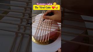 Yummy cake 😋  How to do cake decoration  shorts youtubeshorts cake kaathumelamusicvideo [upl. by Amalle]