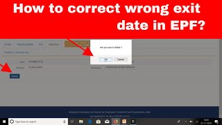 How to correct exit date in EPF online [upl. by Aimekahs]