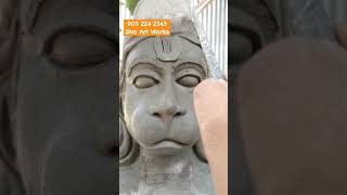 Hanuman Face and kireetam in cement art 4 anjaneya statue making sculpture cementartwork artwork [upl. by Cato711]