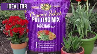 Kellogg Garden Organics Organic Select Potting Mix Formulated with BiocharMax [upl. by Annayad445]