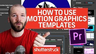 Using Motion Graphic Templates In Premiere  Video Editing Tutorials [upl. by Ttayh]