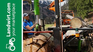 Sägespaltautomat selbst gebaut  landwirtcom [upl. by Eram]