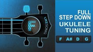 Online Ukulele Tuner  Full Step Down UKULELE TUNING [upl. by Joab]